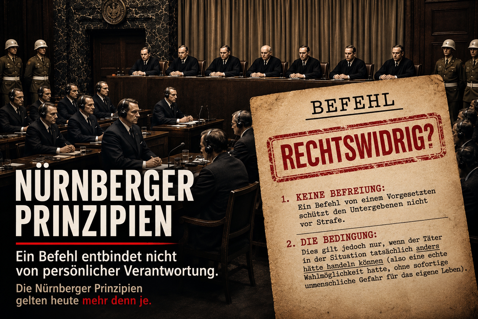 Nürnberger Prinzipien – Verantwortung bei rechtswidrigen Befehlen