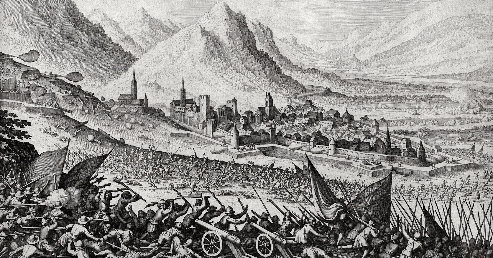 Kampf der Prättigauer gegen österreichische Truppen bei Chur während der Bündner Wirren 1622